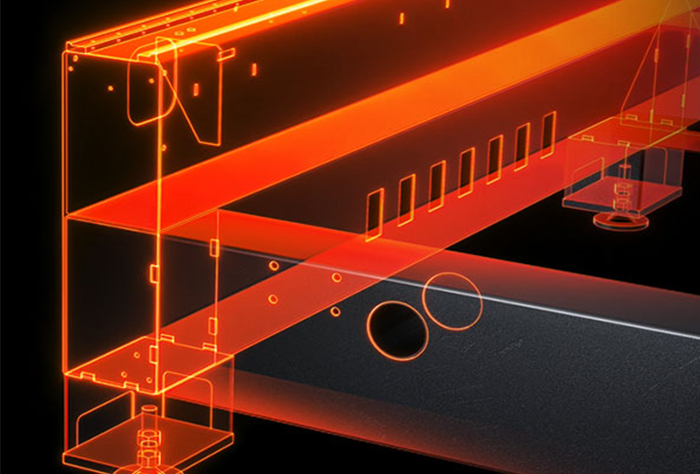 Hochfester Einsteck- und Zapfen-geschwei&szlig;ter Bettk&ouml;rper